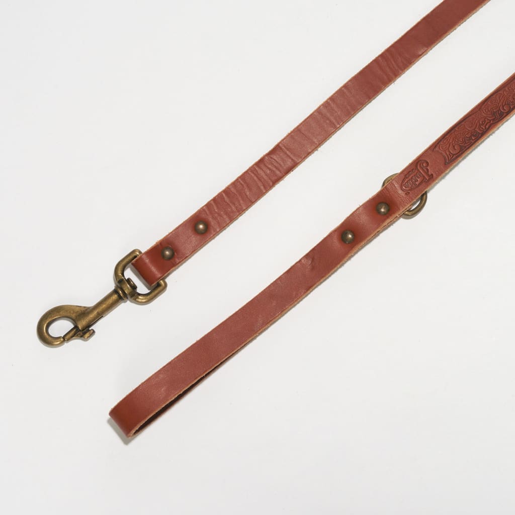 Leather Dog Lead - Brown Leather Lead - Leather Leash